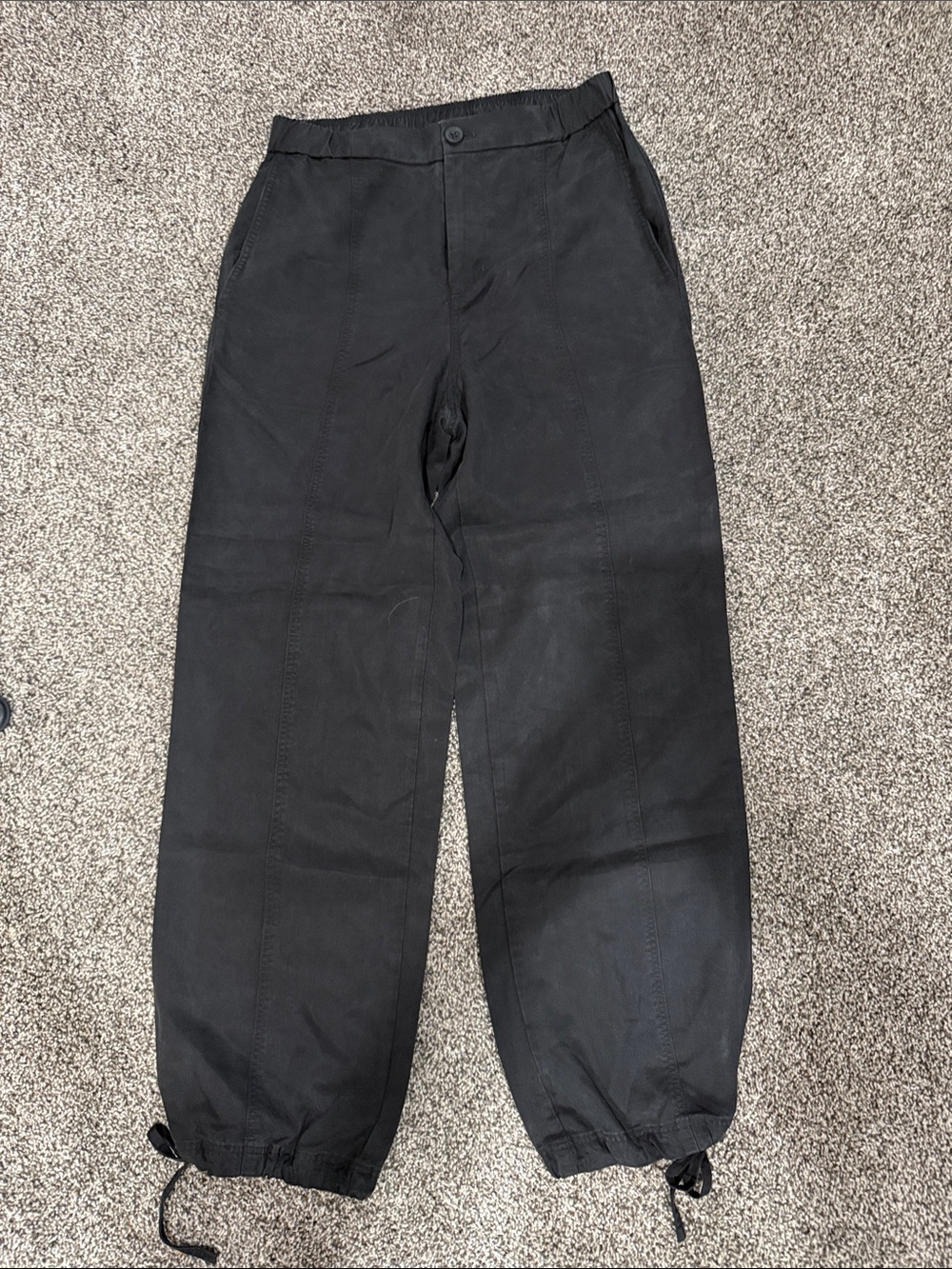 Vuori Black Casual Drawstring Hem Pants